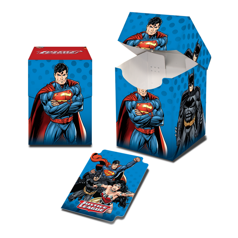 Superman, Batman, and Wonder Woman PRO 100+ Deck Box for Justice League |  Ultra PRO