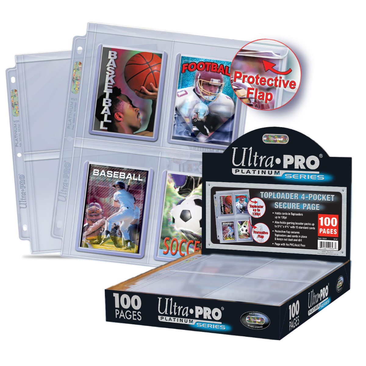  Ultra Pro 9 Pocket Pages Platinum Series 100 Pages of Card  Sleeves for Trading Baseball Card Binder, -Pokemon and Baseball Card  Sleeves : Toys & Games