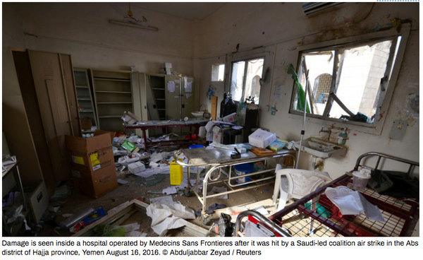 Combat Flip Flops use of Abudljabbar Zeyah/ Reuters Image of Yemeni Hospital