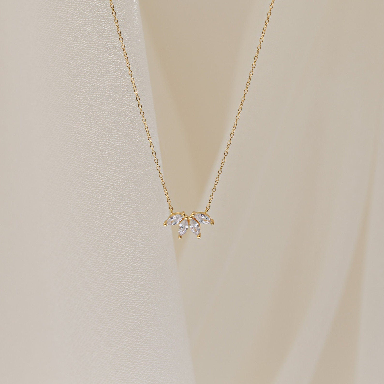 Marquise Diamond Necklace | Caitlyn Minimalist