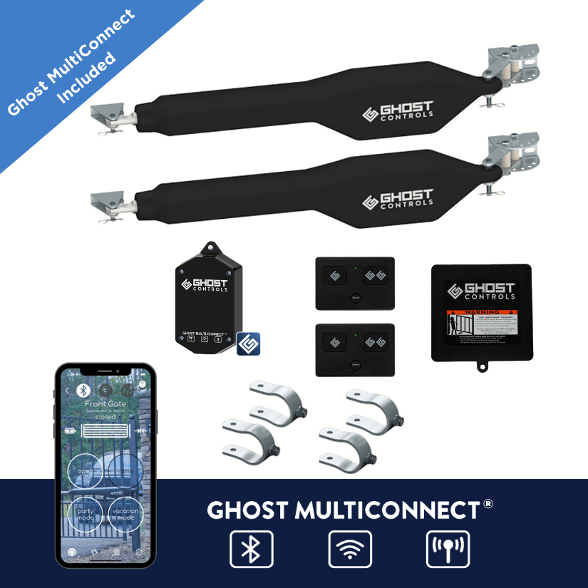 heavy duty smart dual gate opener kit with ghost multiconnet bundle