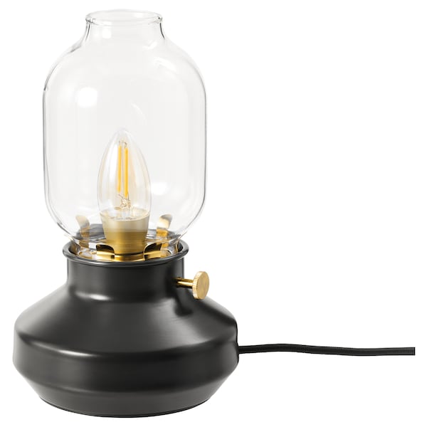 eb Lieve Barcelona IKEA TARNABY Table Lamp (No Bulb) Dimmer Knob Retro Lantern Glass Anth –  Discouch