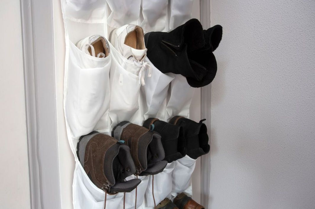 utilise the back of the door for bedroom storage