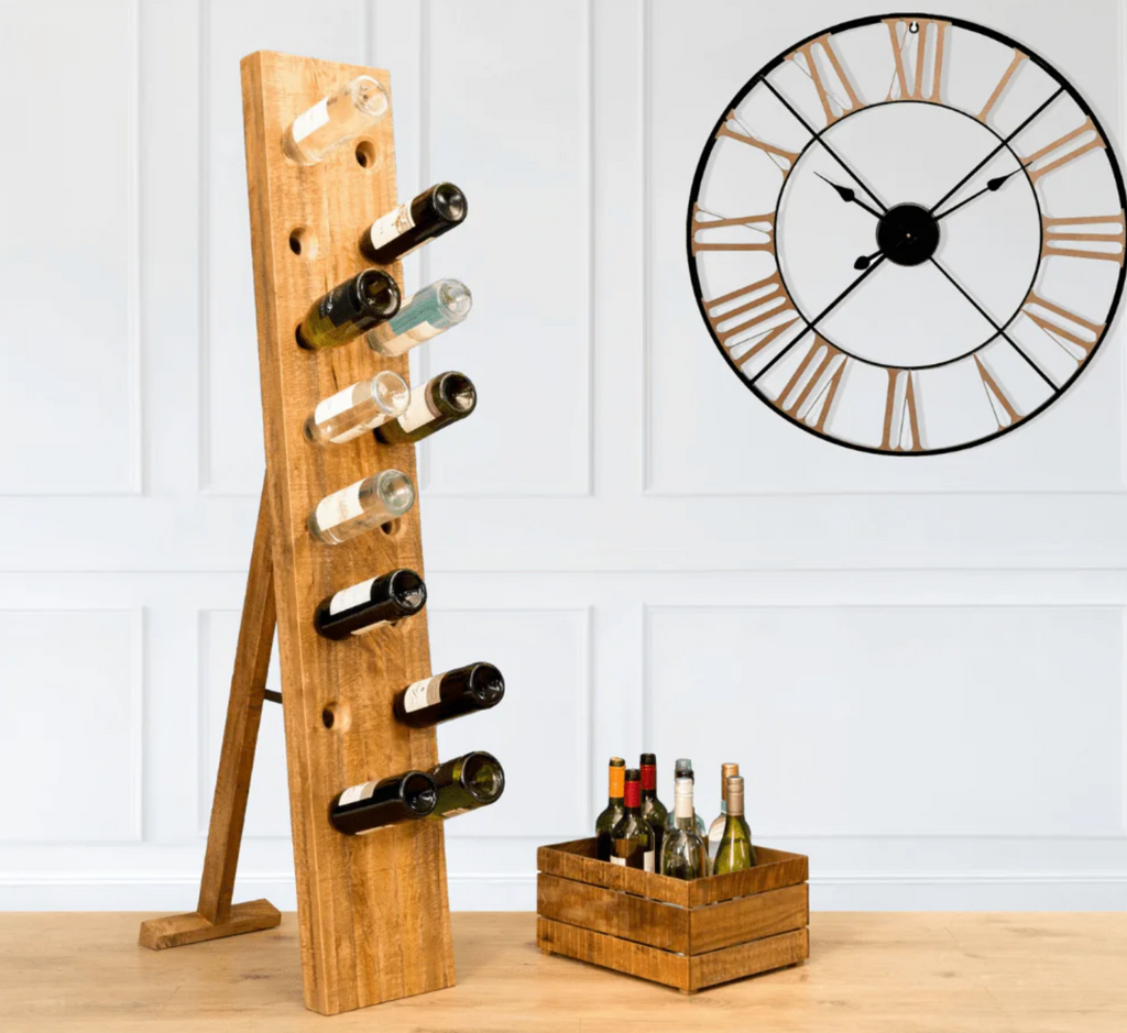 floor standing wooden wine rack