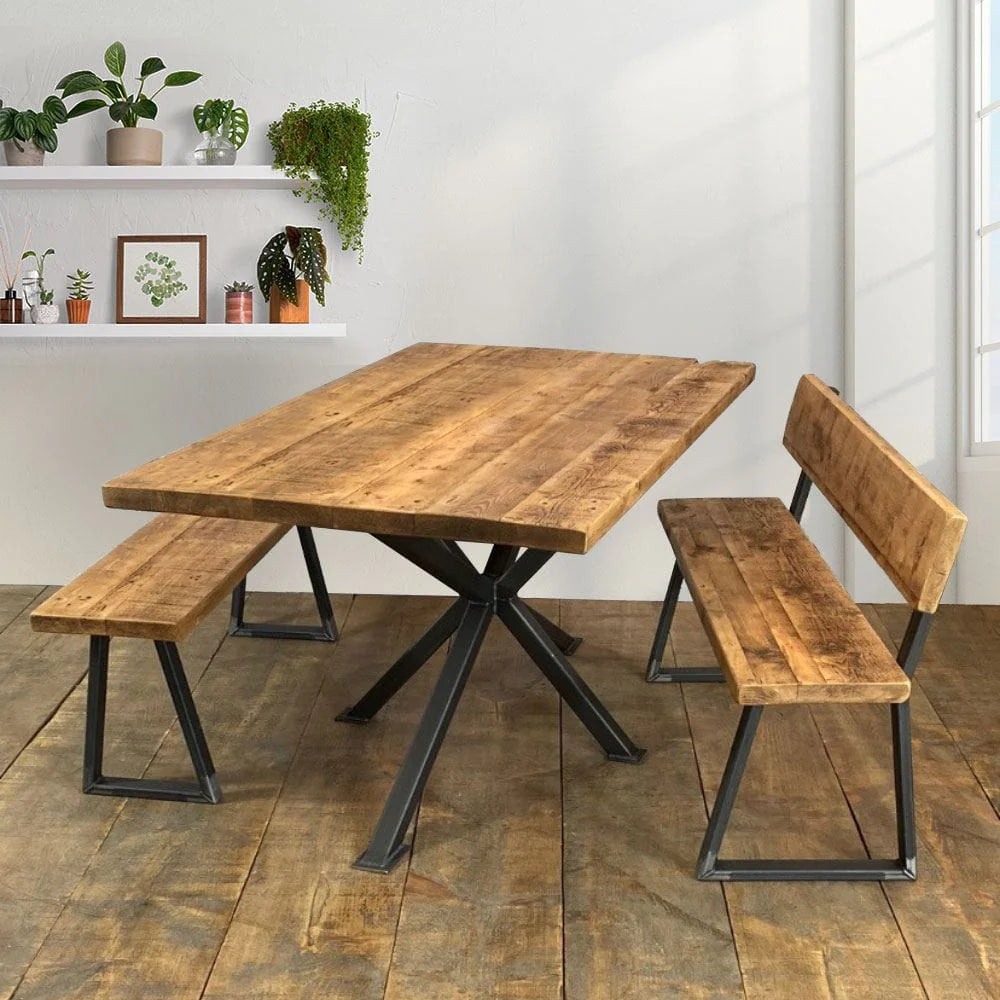 rustic dining table astral base