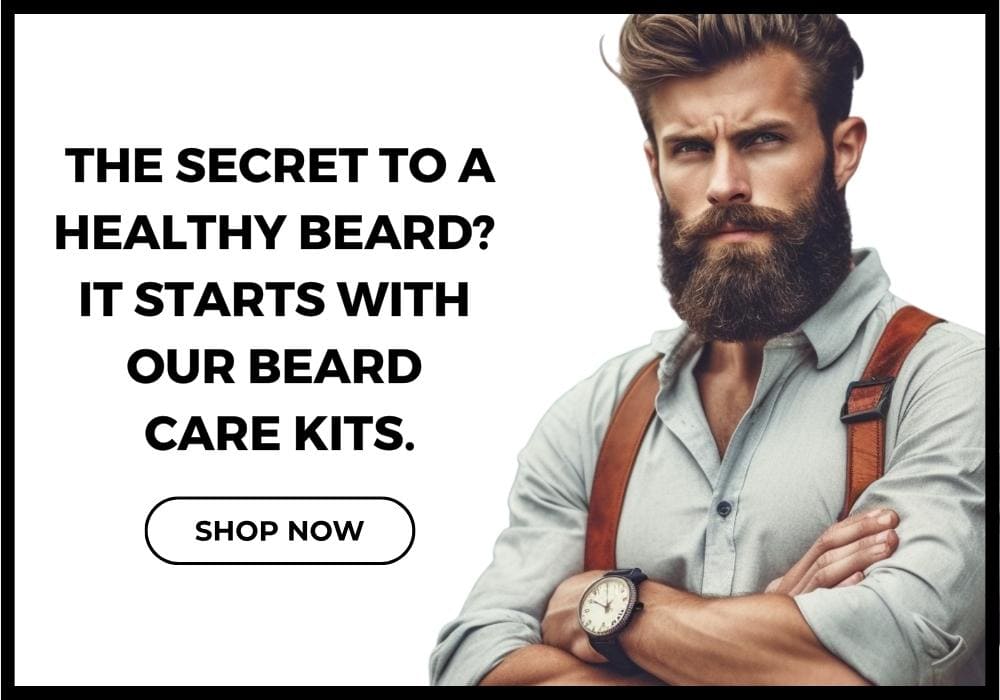 a promotional image for our beard beasts beard kit