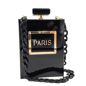 Acrylic Paris Perfume Shaped Crossbody Bag - Luxlife Brands