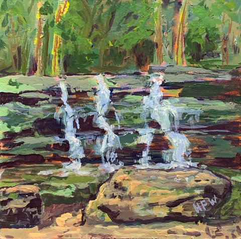 Branson Waterfall, 6" x 6"