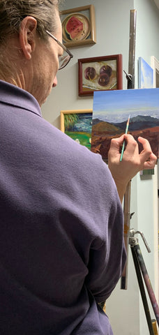 Hal painting Haleakala Crater