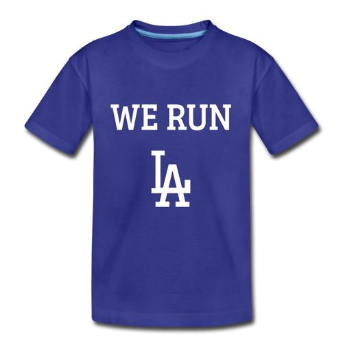 We Run LA Dodgers Women's Premium T-Shirt – Larry Brown Sports