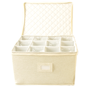 storageLAB China Storage Containers, Containers for Organizing, Hard Shell  Case, Felt Plate Dividers, Moving Supplies, Storage Box, Wine, Dishes