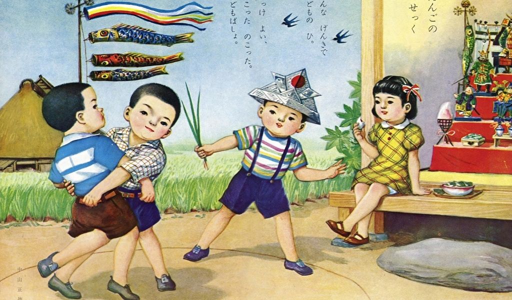 ilustración de kodomo no hi o día del niño en japón