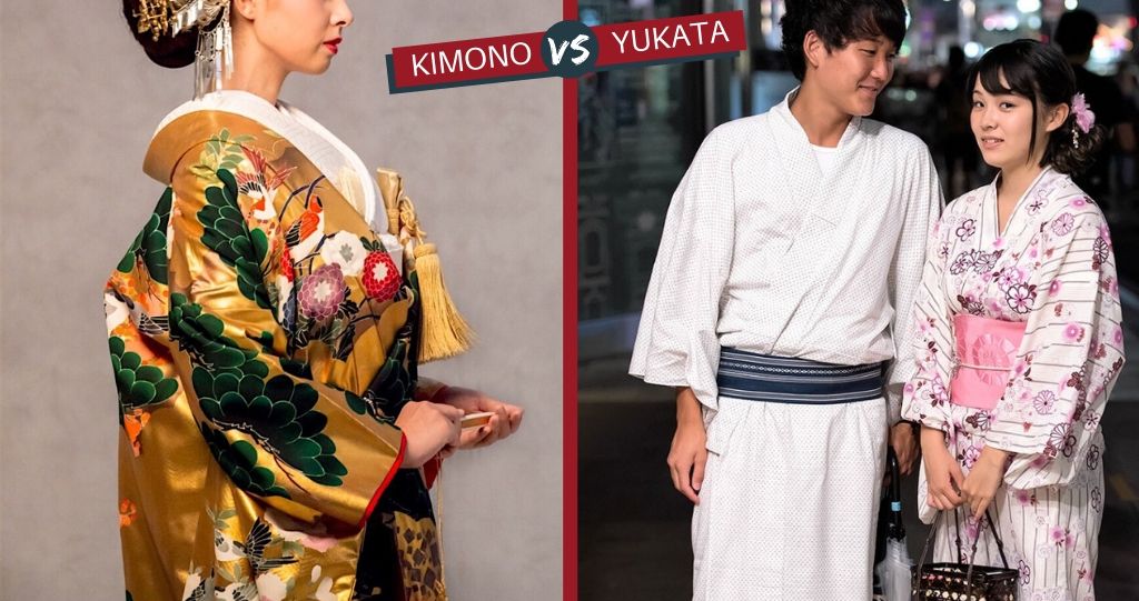 Difference between men's and women's kimono
