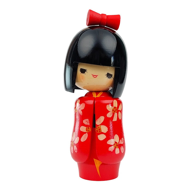 coloriage de poupée japonaise kokeshi numero 10 à imprimer