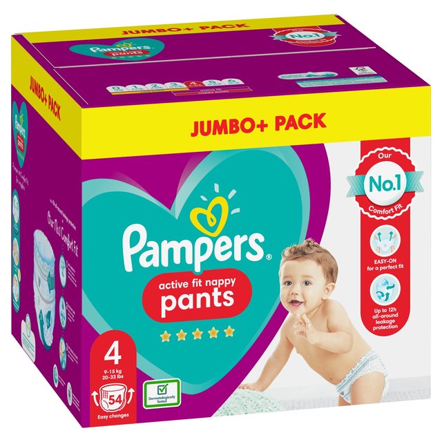 Pampers Active fit Pants Size 4 (54) 9-15