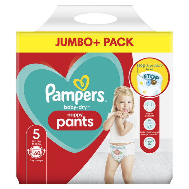 handtekening Zin wakker worden Pampers Baby Dry Pants Size 5 (60) Jumbo Pack