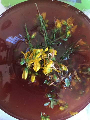 Infusion of St JOhns wort flowers in oil