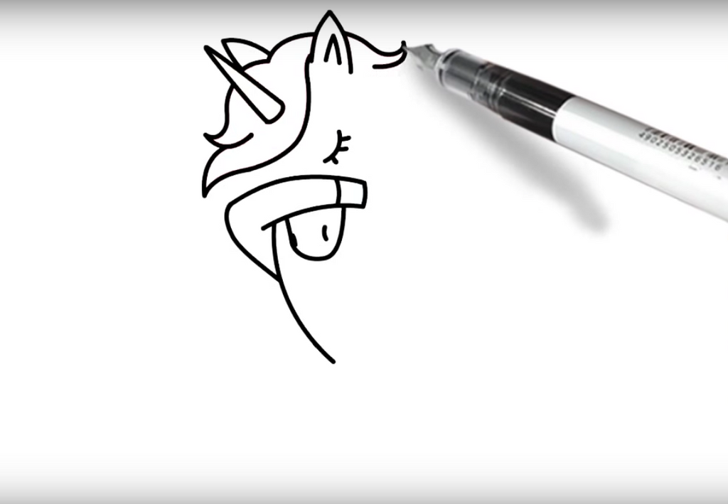 melena dab unicornio dibujo