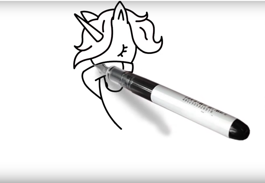 dibujo cara de unicornio dab