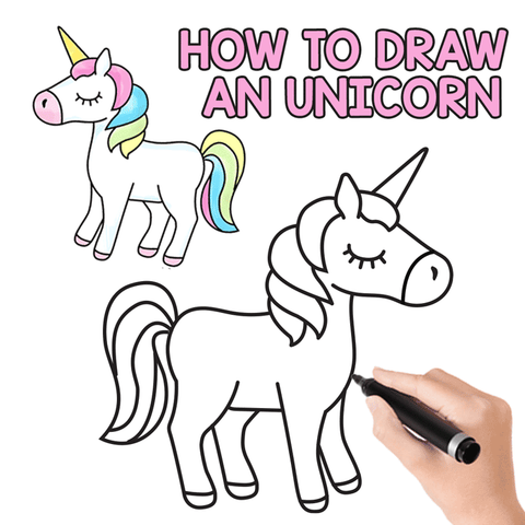 How to draw an easy unicorn