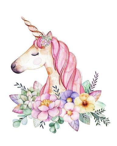 romantic pink unicorn head photo