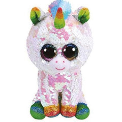 Peluche licorne sequin rouge