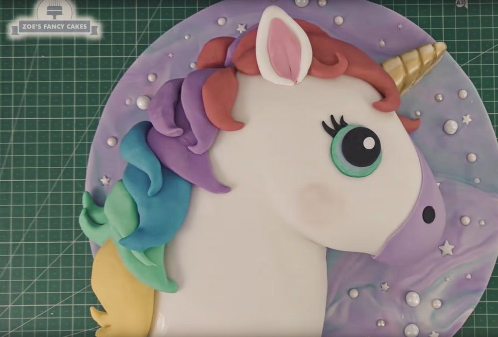 pastel de cabeza de unicornio emoji