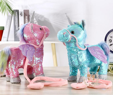 peluche licorne qui marche