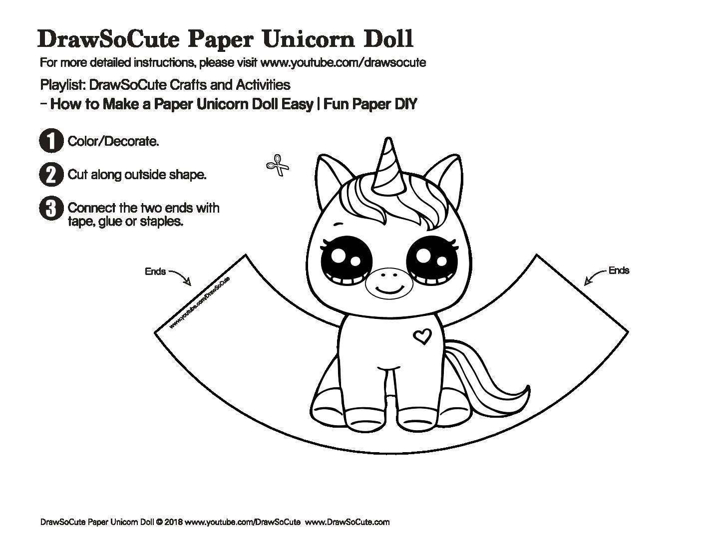 easy paper unicorn cutting tutorial
