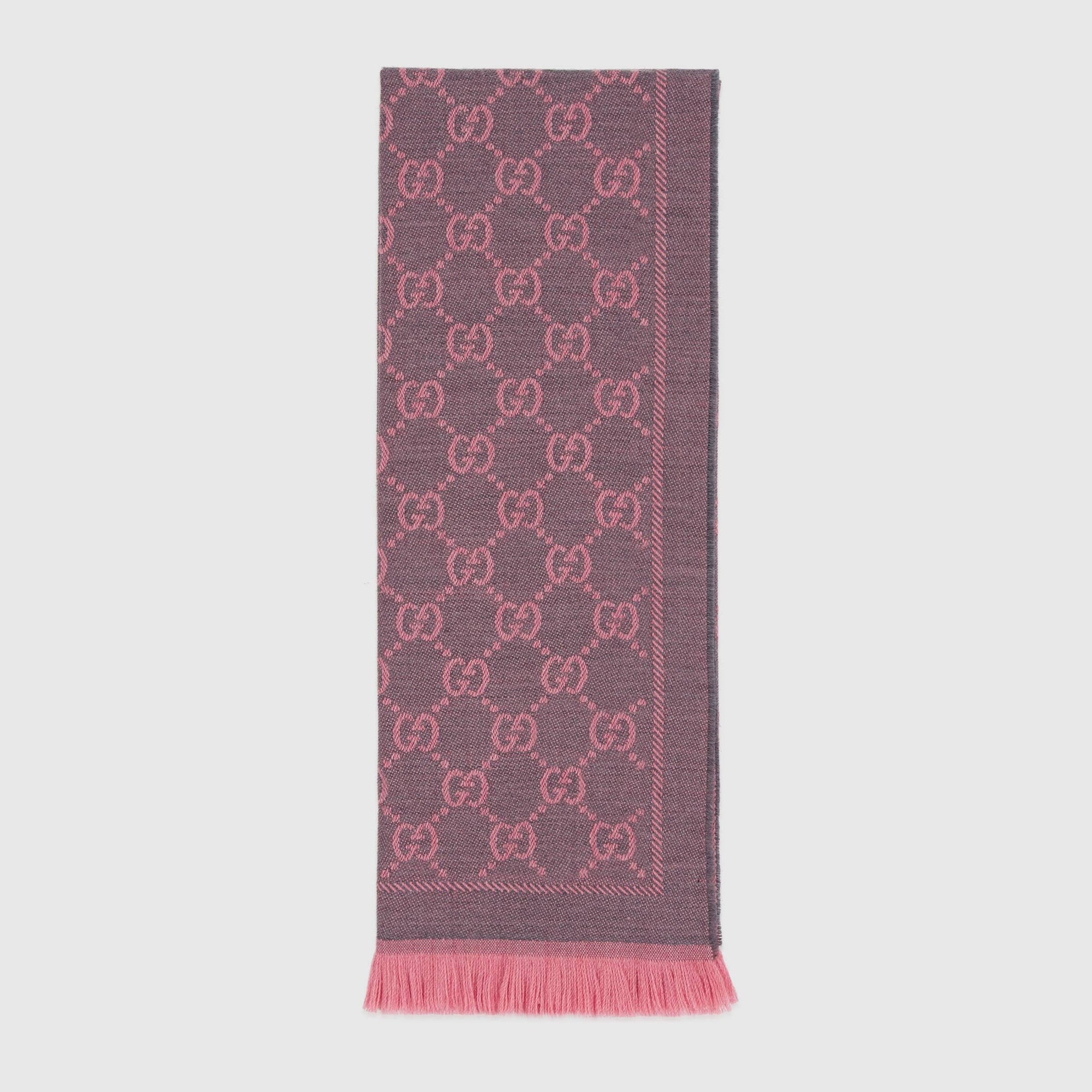 gucci jacquard knitted scarf