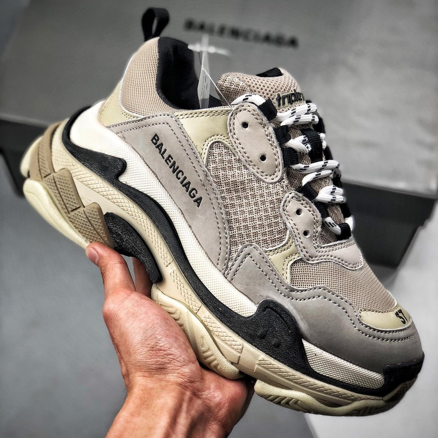 triple s beige black