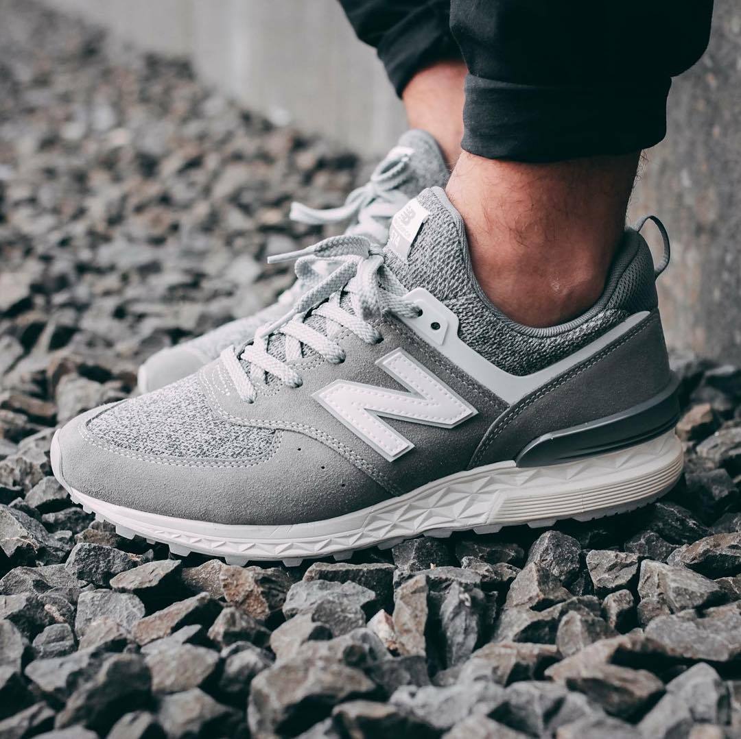 new balance 574 sport grey suede 161129