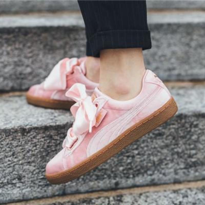 puma basket heart velvet