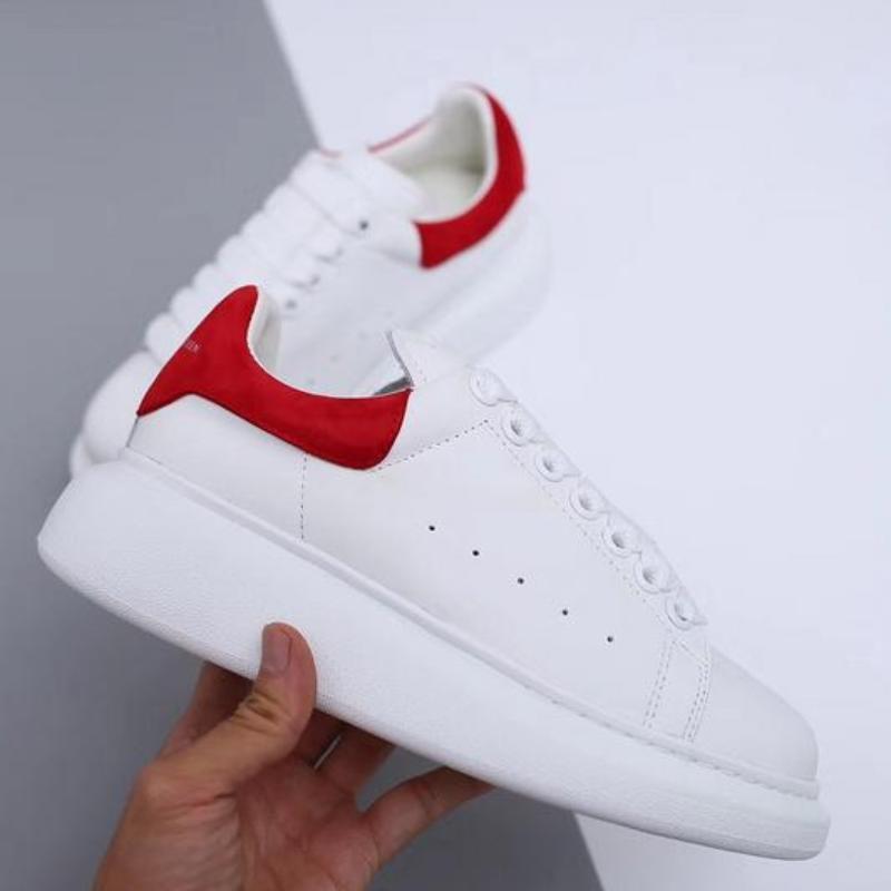 alexander mcqueen trainers white and red