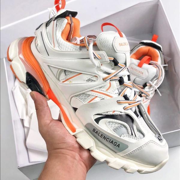Balenciaga Track.2 in beige, blue and red mesh Pinterest