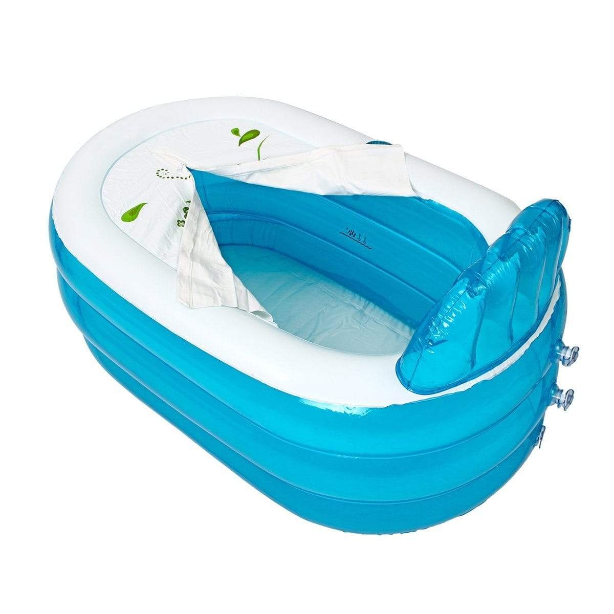Adult Child Folding PVC Inflatable Bath Tub Air Pump Portable Spa Warm ...