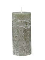 Olive Green Rustic Candles ....VARIOUS SIZES