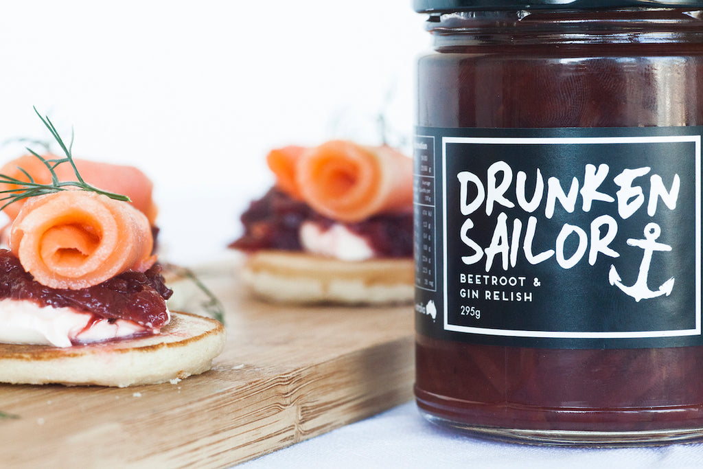 Beetroot and gin relish by Drunken Sailor Canning Co