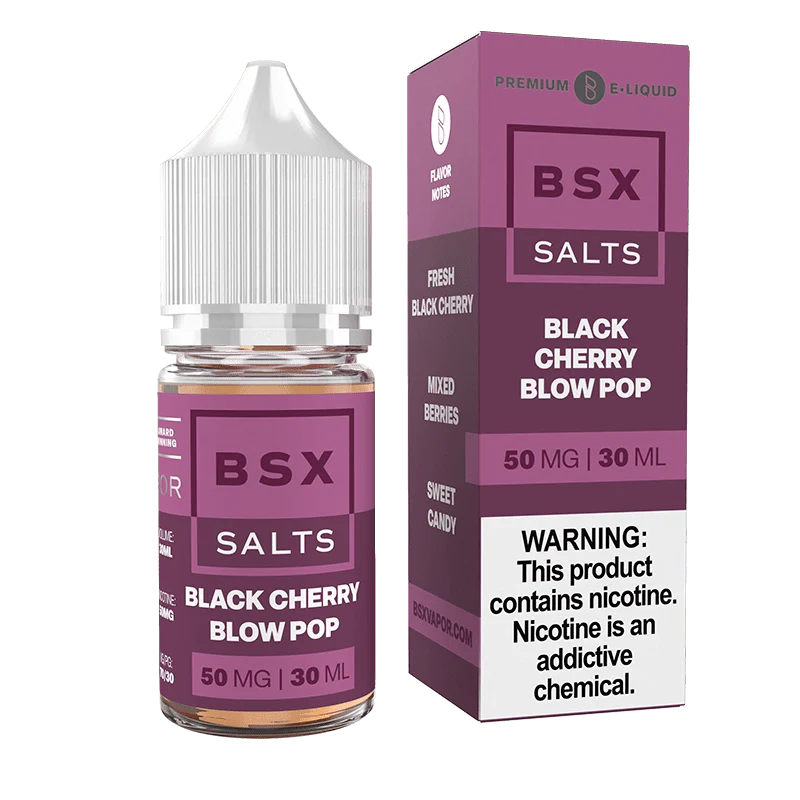 Glas BSX Black Cherry Blow Pop Nic Salt Vape Juice 30ml