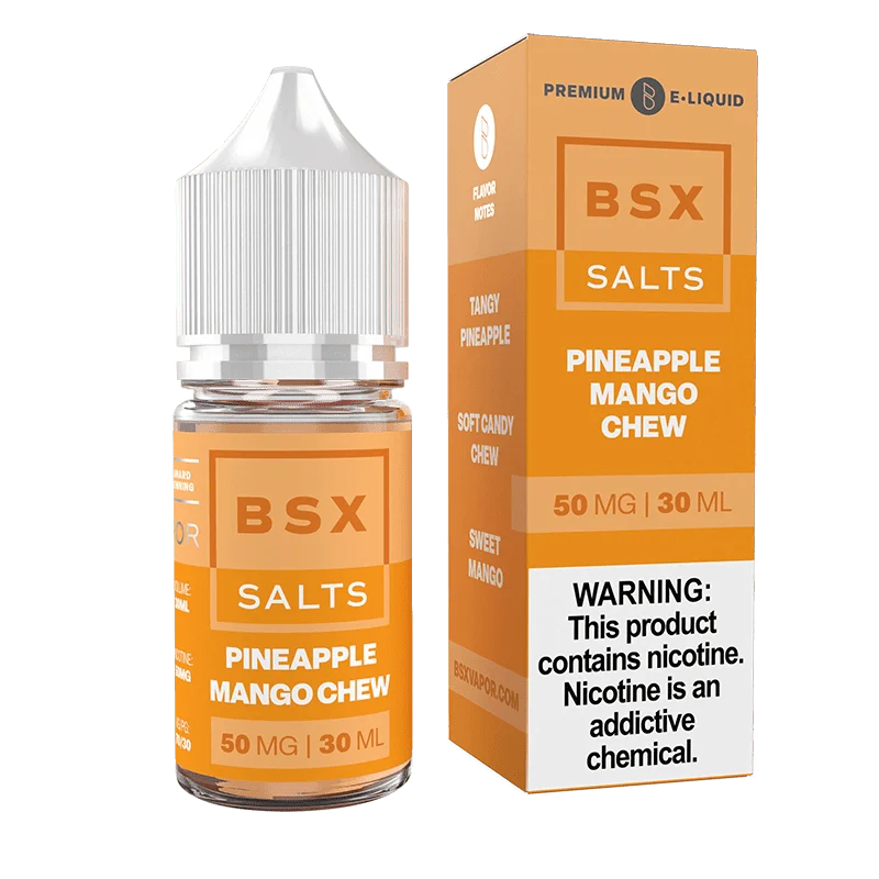 Glas BSX Pineapple Mango Chew Nic Salt Vape Juice 30ml