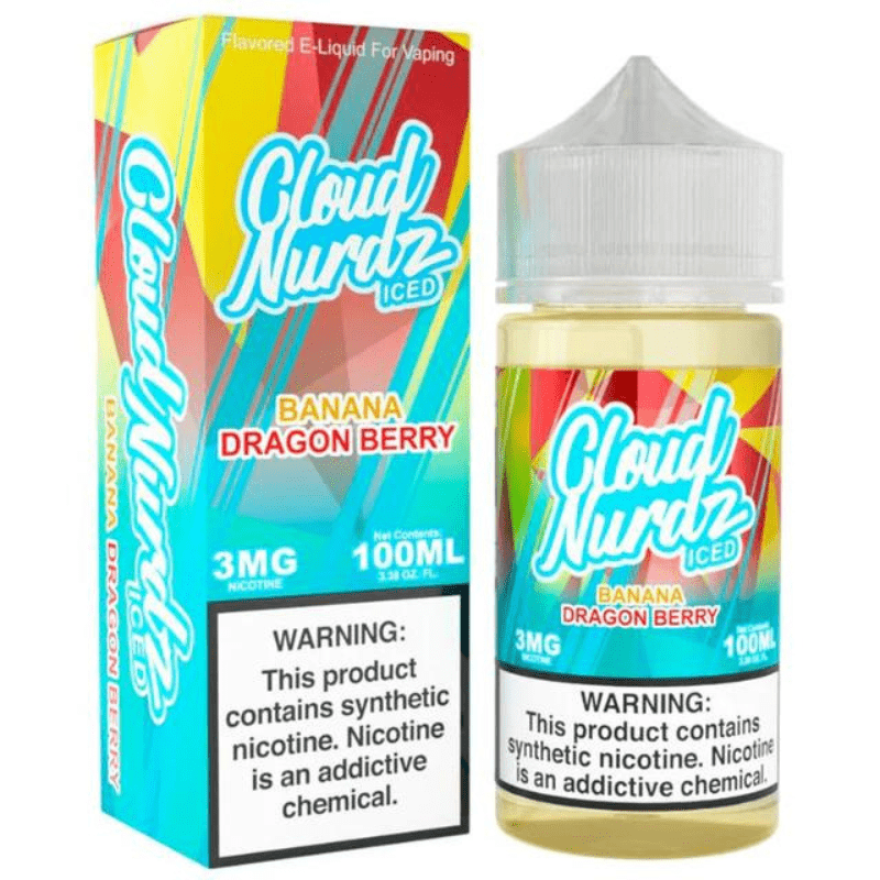 Cloud Nurdz Synthetic Iced Banana Dragon Berry Vape Juice 100ml