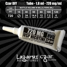 Czar Nicotine Shot Tubes