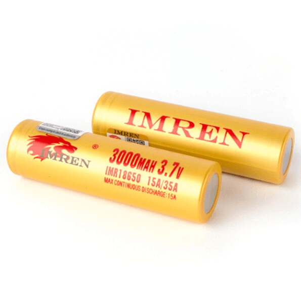 IMREN 18650 Battery 3000mAh 15A/35A (2pcs)