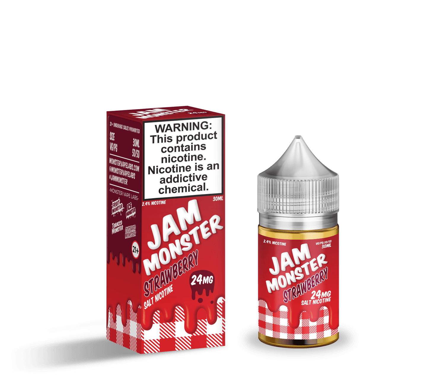 Jam Monster Salts Strawberry 30ml Nic Salt Vape Juice
