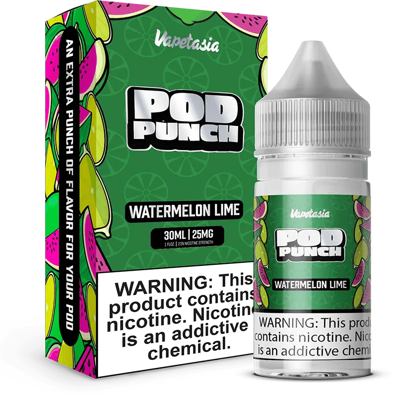 Vapetasia Pod Punch Watermelon Lime Nic Salt Vape Juice 30ml