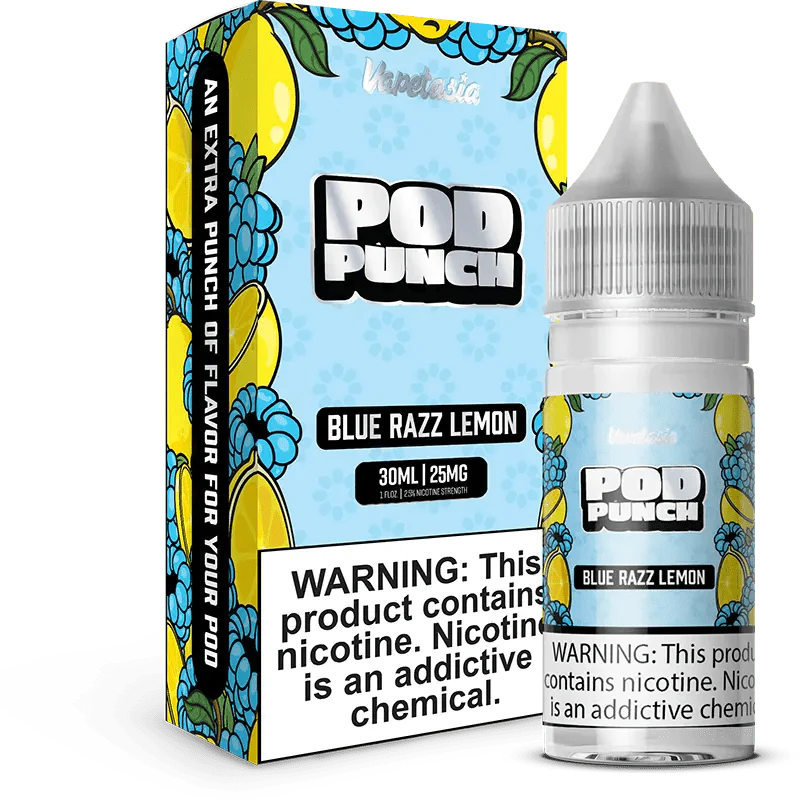 Vapetasia Pod Punch Blue Razz Lemon Nic Salt Vape Juice 30ml