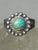 Turquoise ring Sterling silver stampings pinky sterling silver women