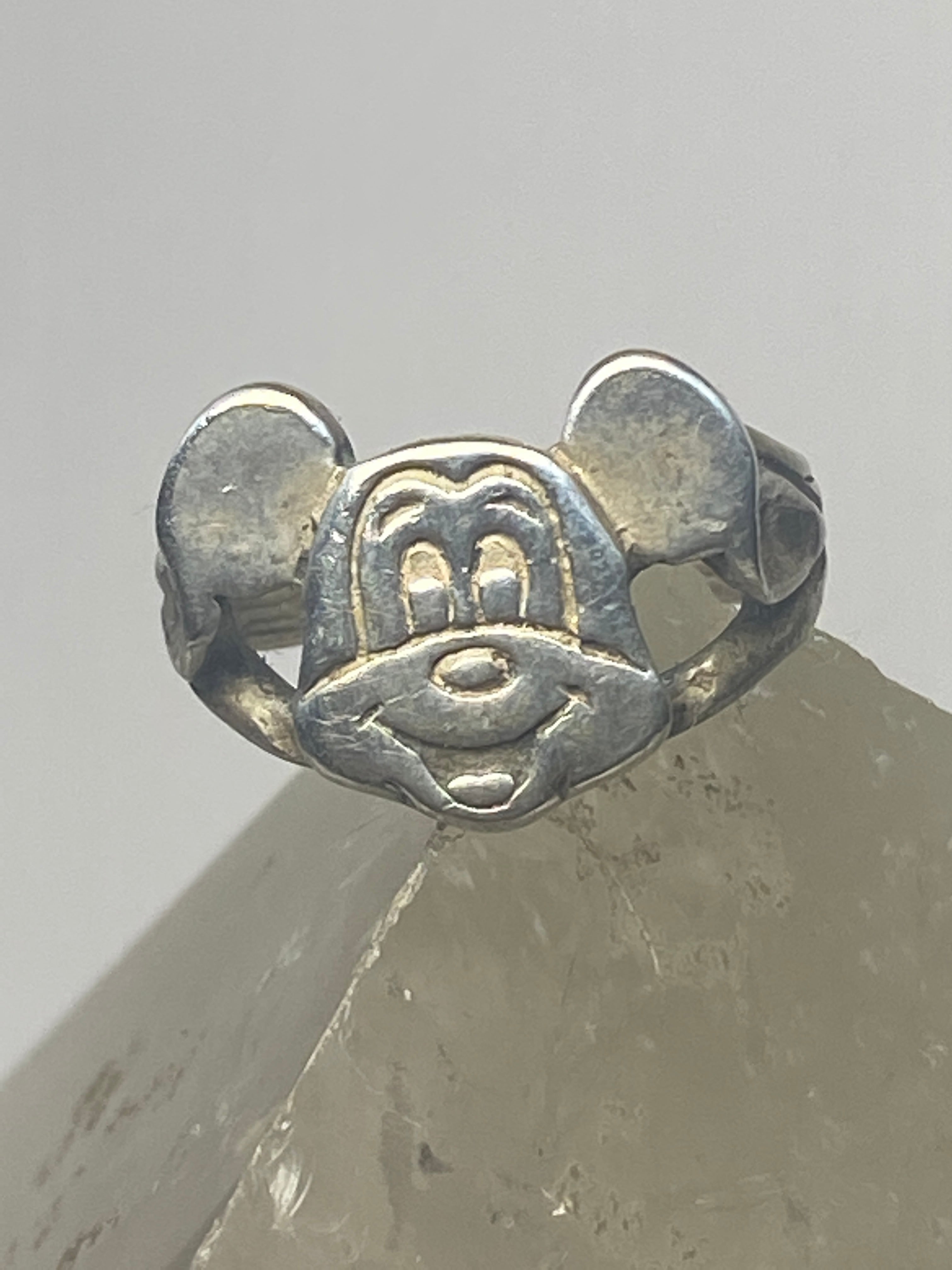 Mickey Mouse ring baby band Disney sterling silver women girls