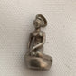 Vintage Sterling Silver Lady on a Rock Charm from Denmark