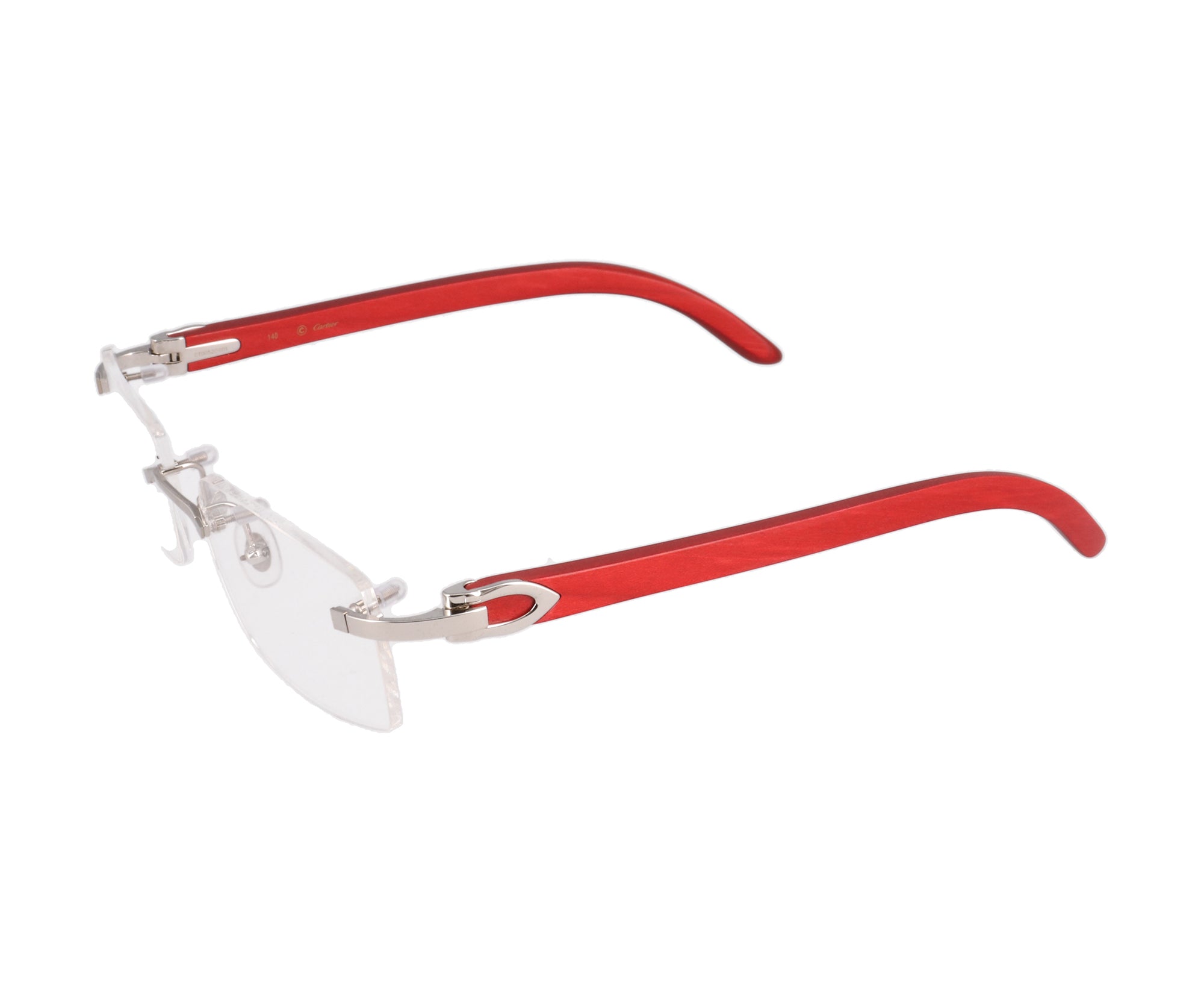 red tint cartier glasses